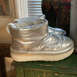 UGG metallic silver moon boots